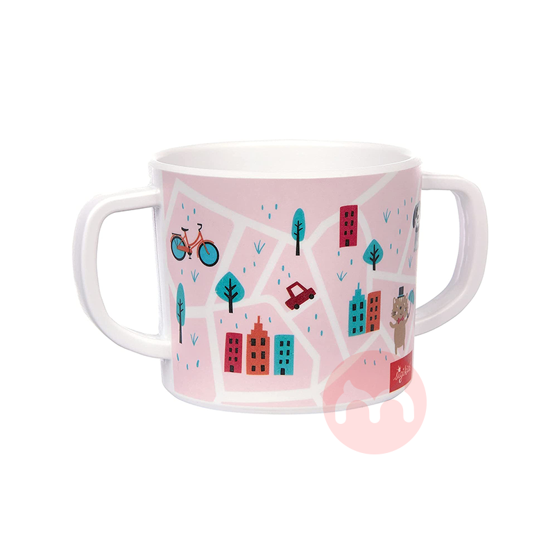 SIGIKID Set Sendok Garpu Anak Merah Muda Asli Edisi Lokal Luar Negeri