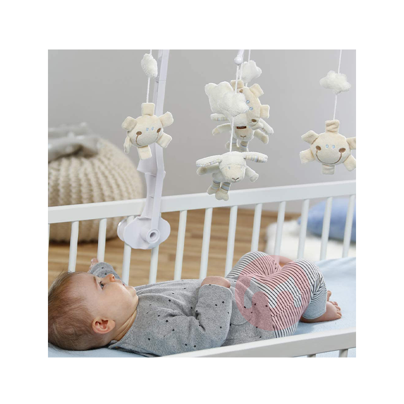 Bayi FEHN jerman musik tidur boneka domba asli di luar negeri