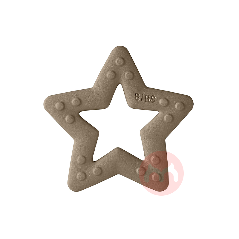 BIBS Denmark BIBS Dark Oak Star Teether BPA Gratis Lokal Asli Luar Negeri