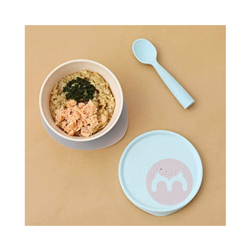 Miniware American Miniware Baby Suction Cup Sereal Mangkuk dengan Sendok Pelatihan Bayi Asli Luar Negeri