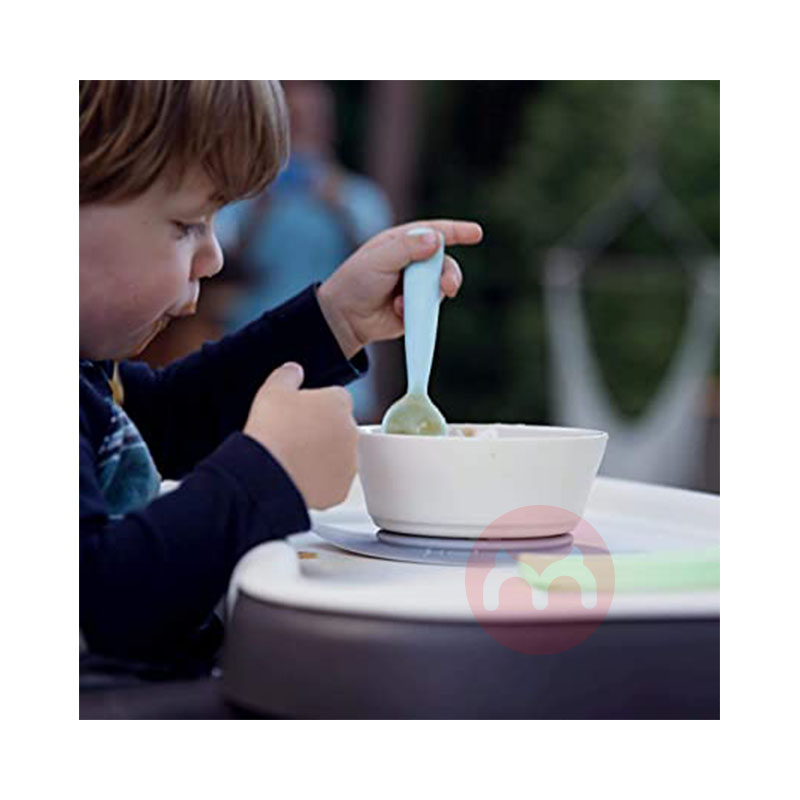 Miniware American Miniware Baby Suction Cup Sereal Mangkuk dengan Sendok Pelatihan Bayi Asli Luar Negeri