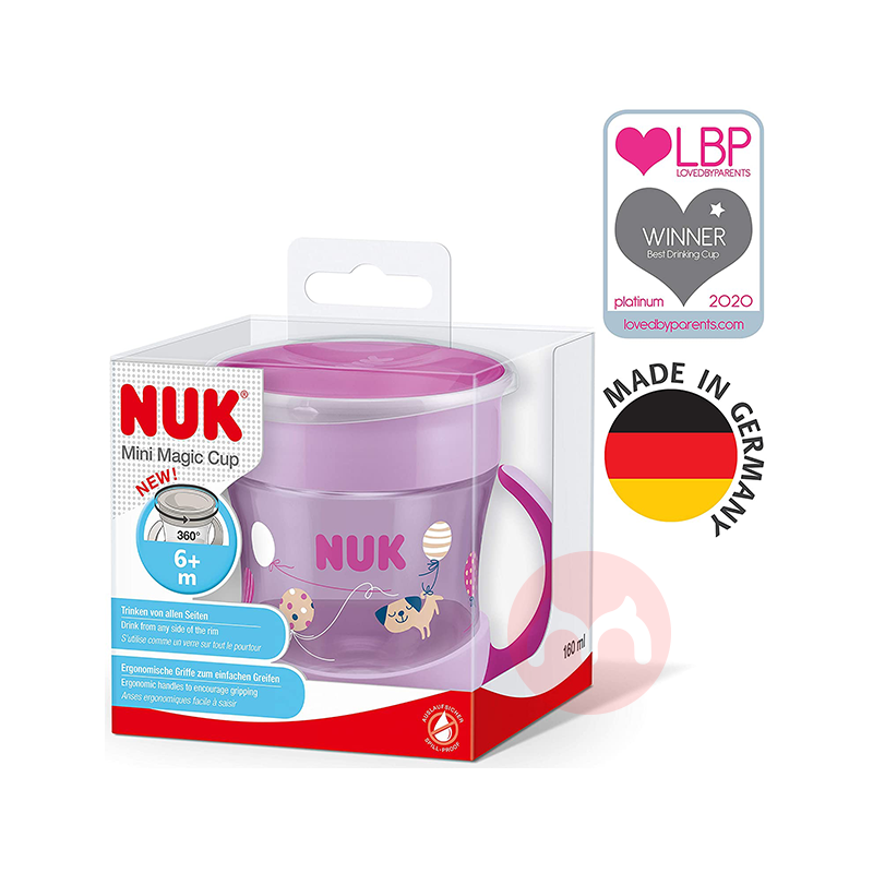 NUK Jerman NUK Silicone Leakproof Learning Cup Ungu 160ML Asli Luar Negeri