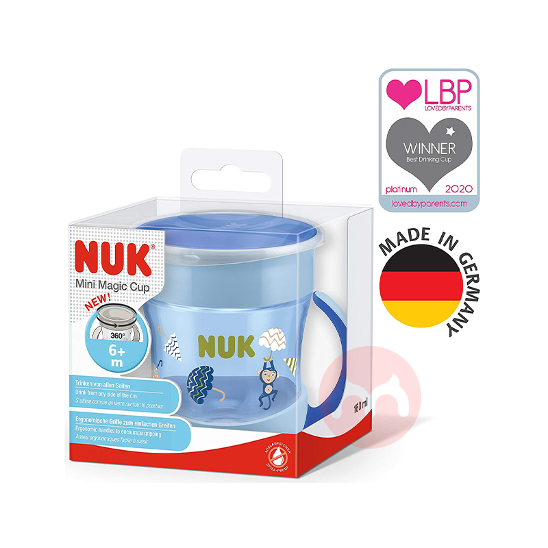 NUK Jerman NUK silikon tahan bocor cangkir biru 160ML asli luar negeri