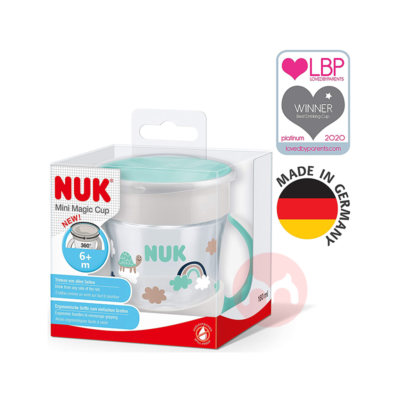 NUK Jerman NUK Silicone Leakproof Learning Cup Hijau 160ML Asli Luar Negeri Edisi Lokal