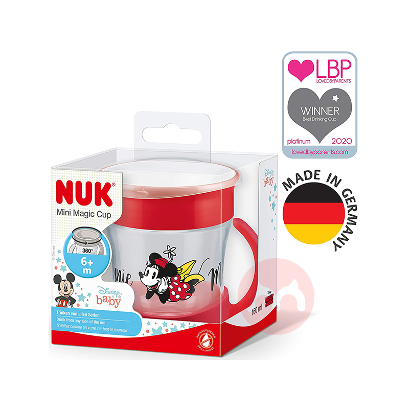 NUK Jerman NUK Silicone Leakproof Learning Cup Merah 160ML Lokal Luar Negeri Asli