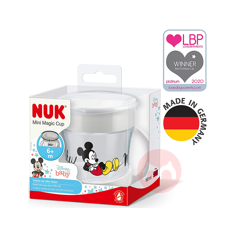 NUK Jerman NUK Silicone Leakproof Learning Cup Abu-abu 160 ML Asli Edisi Lokal Luar Negeri