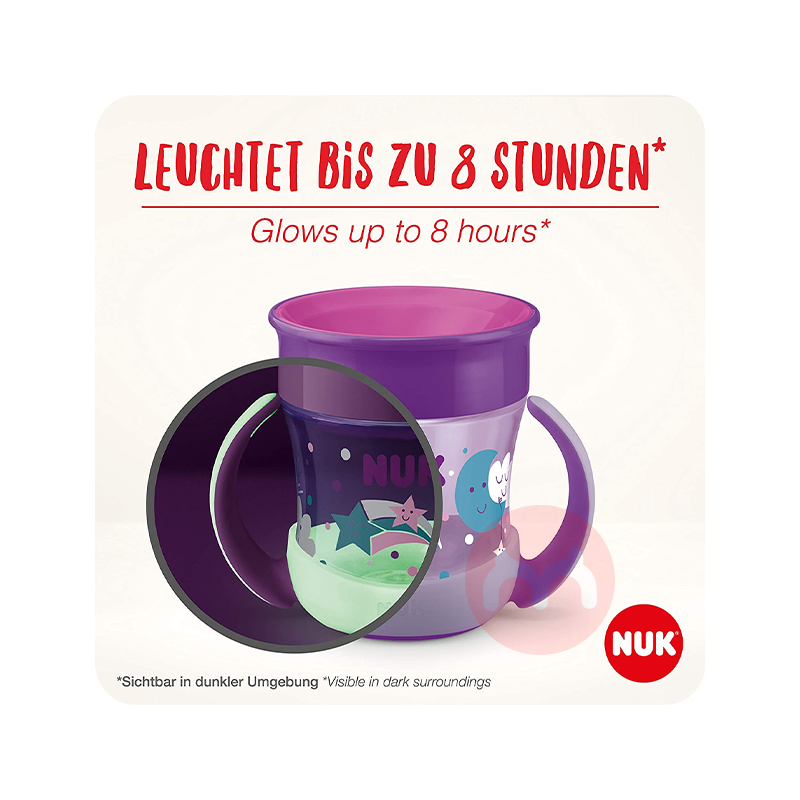 NUK Jerman NUK Luminous Learning Cup Ungu 160ML Asli Luar Negeri Edisi Lokal