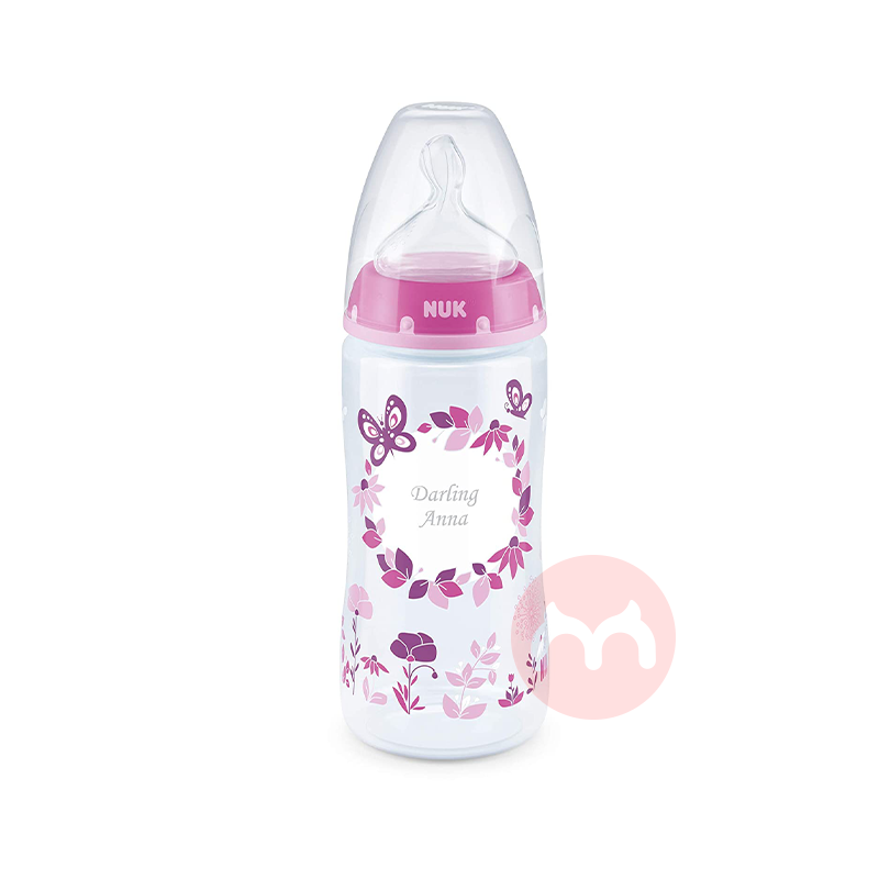NUK Jerman NUK Ortodontik Dot Botol Bayi Merah Muda 300ml 6-18 Bulan Asli Luar Negeri Edisi Lokal