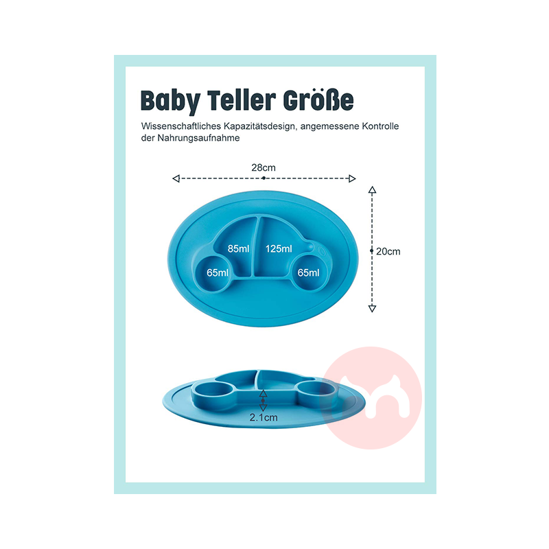 Future Founder Jerman Future Founder Depan Silikon non-slip piring makan mobil biru Lokal asli luar negeri