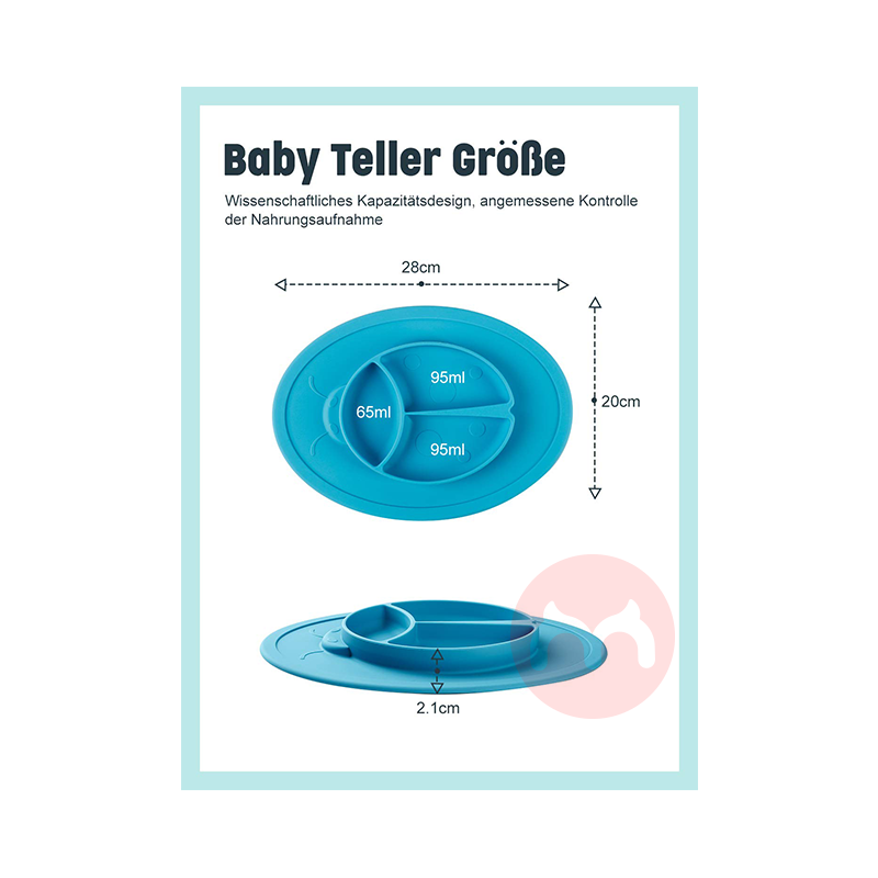 Future Founder Jerman Future Founder Silikon non-slip piring makan ladybug biru luar negeri asli lokal