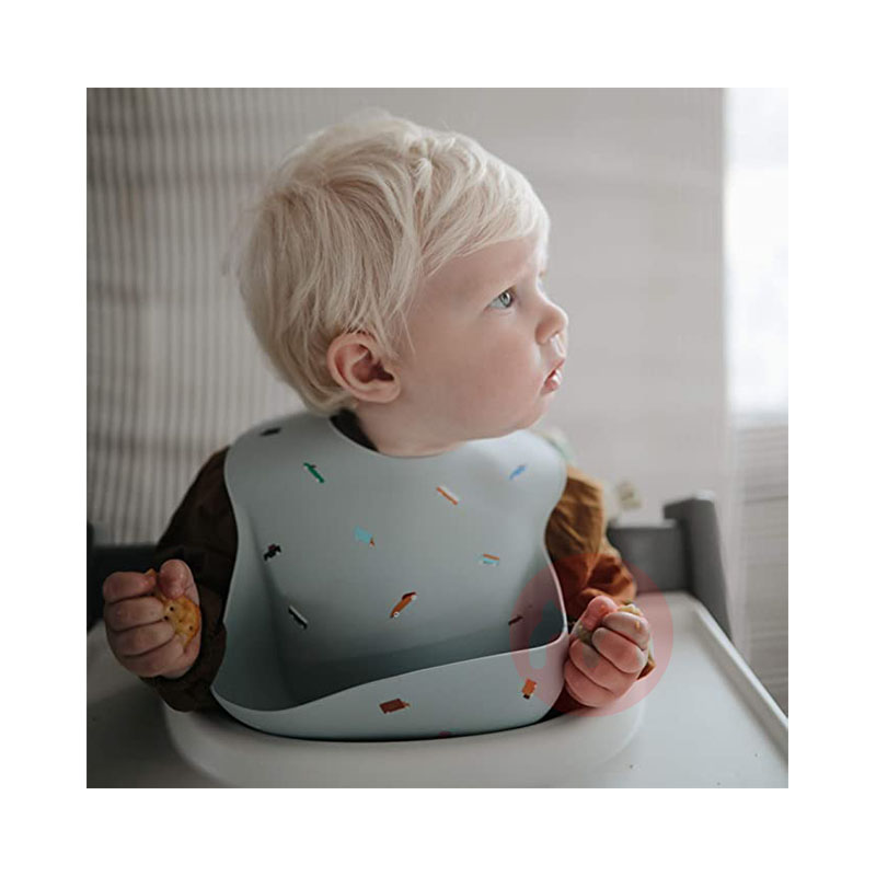Mushie Denmark mushie food grade silicone bib/bib luar negeri lokal asli