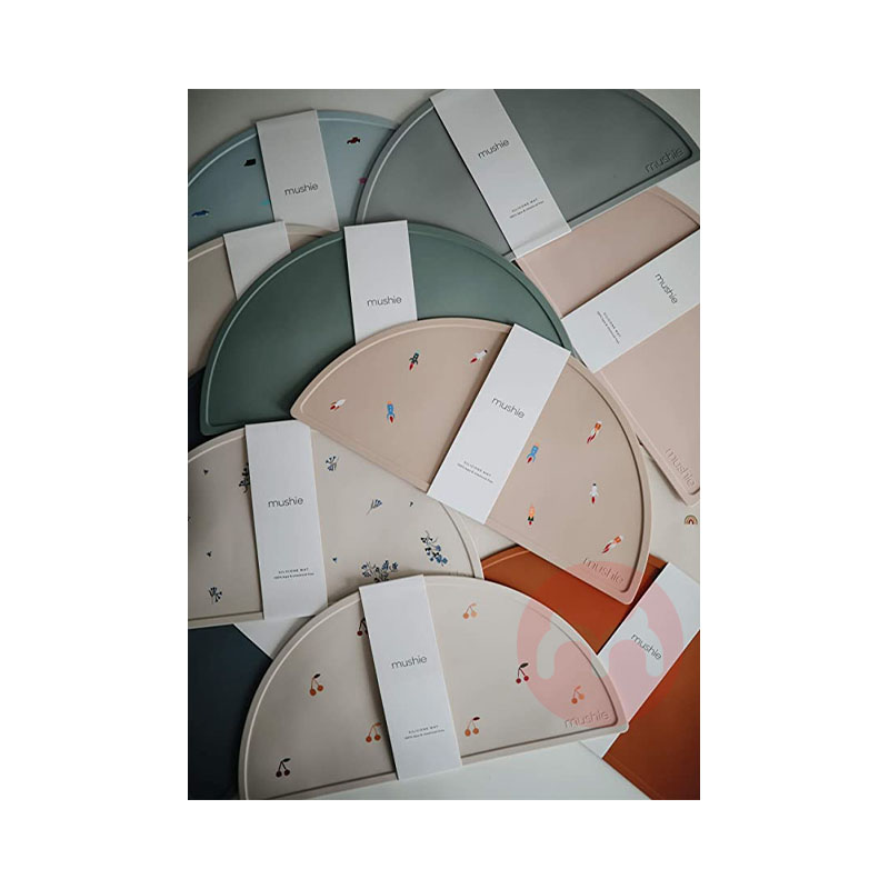 Mushie Denmark Mushie Anak Silikon Tatakan Dapat Dicuci Asli Luar Negeri