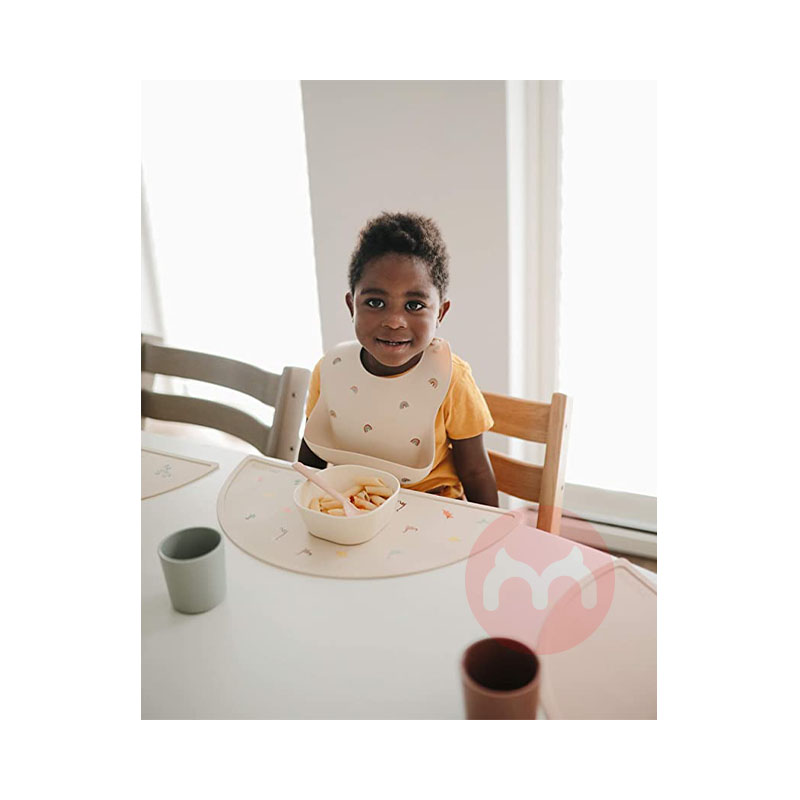 Mushie Denmark Mushie Anak Silikon Tatakan Dapat Dicuci Asli Luar Negeri