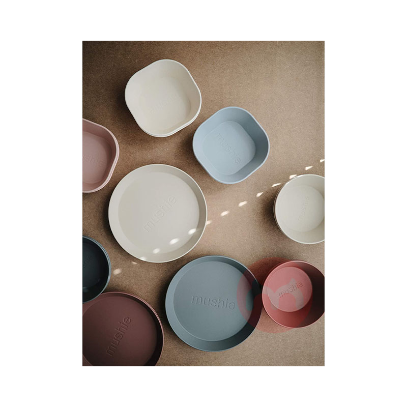 Mushie Denmark Mushie Food Grade Silicone Mangkuk Makanan Pelengkap Dua Potong Asli Luar Negeri Edisi Lokal