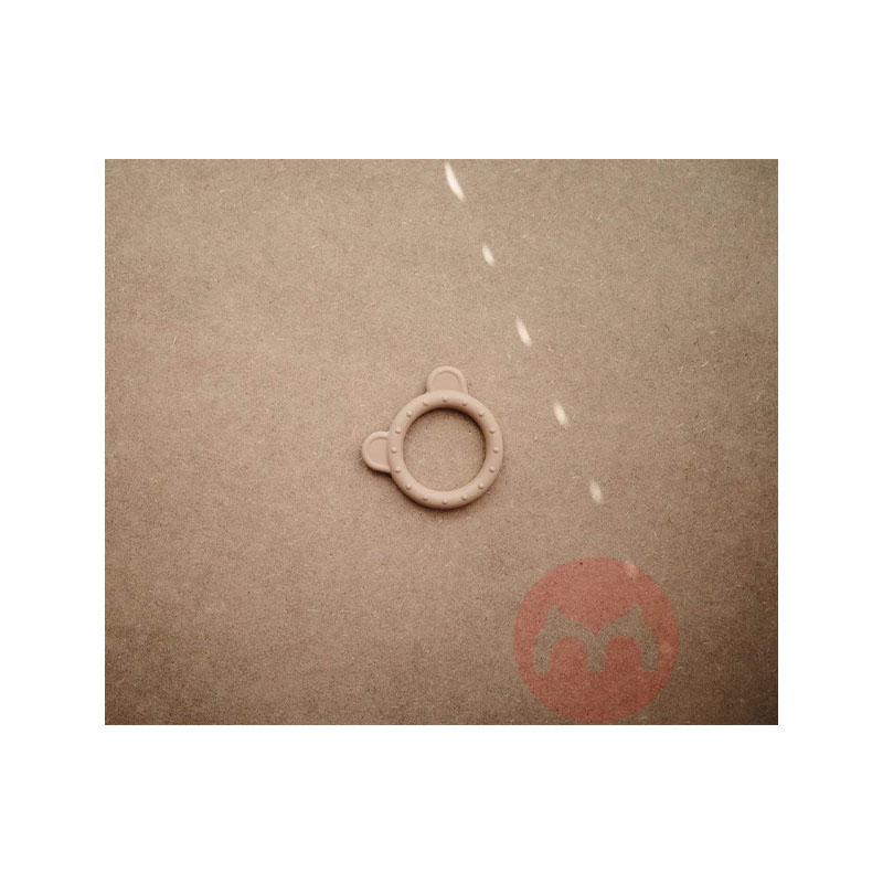 Mushie Denmark Mushie Baby Teether Mainan Beruang Tumbuh Gigi Cincin Luar Negeri Asli Lokal