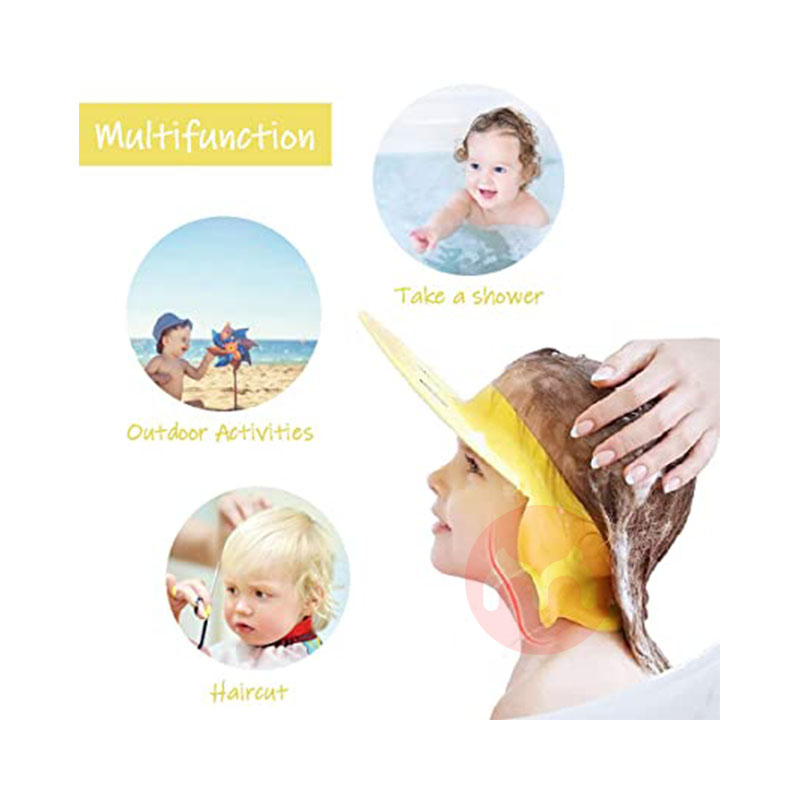 Einesin Topi mandi anak, sampo bayi yang dapat disesuaikan, dan topi tahan air perawatan rambut selama lebih dari 6 bula