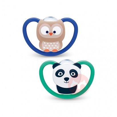 NUK Jerman NUK Silicone Dot Seri Ruang 6-18 Bulan Dua Paket Owl Panda ...