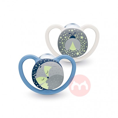 NUK Jerman NUK Silicone Pacifier Space Series 6-18 bulan dua rubah dan...