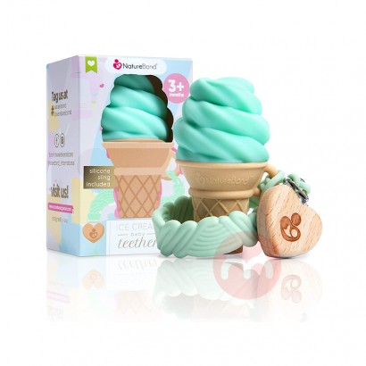 NatureBond German NatureBond ice cream teether mainan mint green asli ...