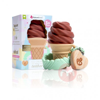 NatureBond German NatureBond Es Krim Teether Mainan Warna Cokelat Loka...