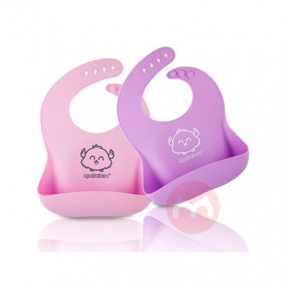 KeaBabies American KeaBabies bib silikon yang dapat dicuci ungu pink a...