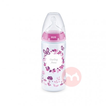 NUK Jerman NUK Ortodontik Dot Botol Bayi Merah Muda 300ml 6-18 Bulan A...