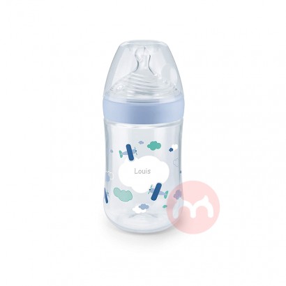 NUK Jerman NUK Ortodontik Puting Botol Biru 260ml 6-18 Bulan Asli Luar...
