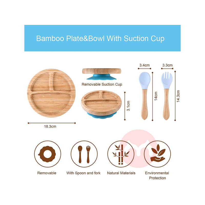 Vicloon German Vicloon Baby Suction Cup Set dan Sendok Asli Luar Negeri Versi Lokal