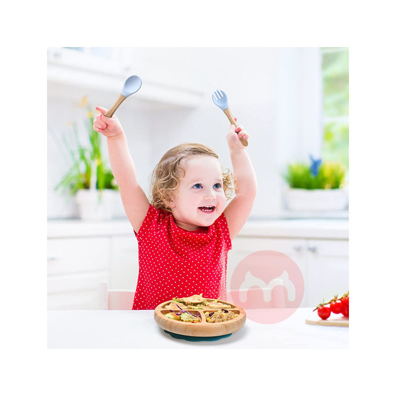 Vicloon German Vicloon Baby Suction Cup Set dan Sendok Asli Luar Negeri Versi Lokal