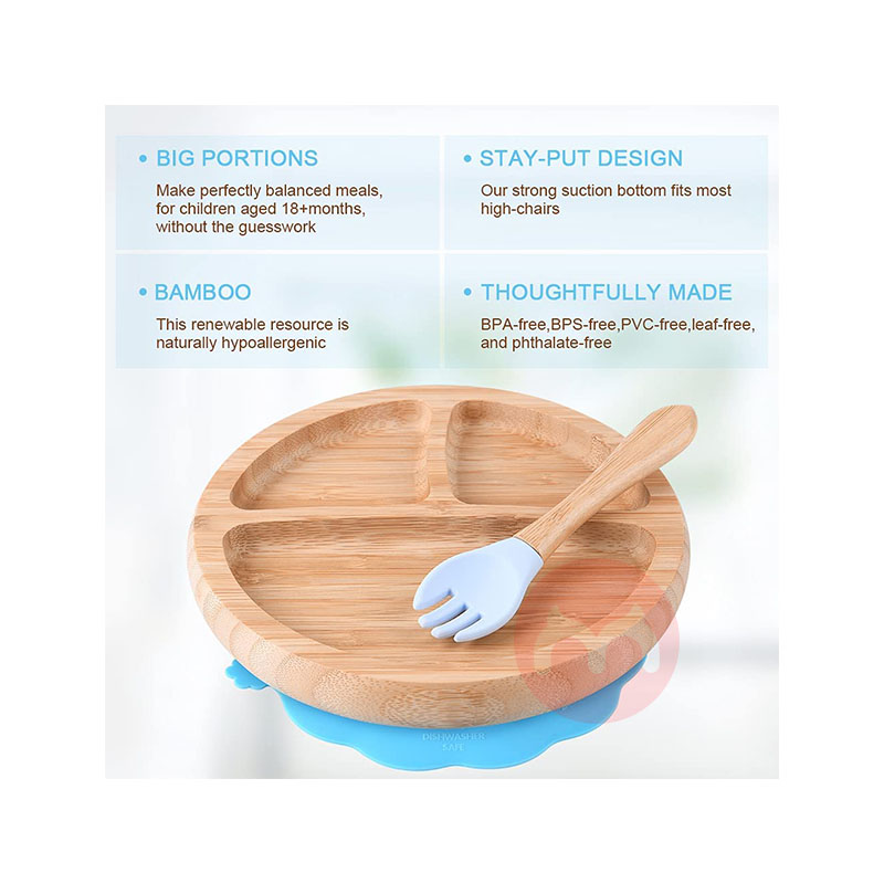 Vicloon German Vicloon Baby Suction Cup Set dan Sendok Asli Luar Negeri Versi Lokal