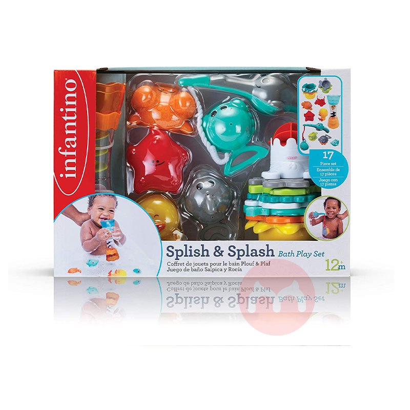 Infantino Mainan mandi bayi Amerika asli lokal luar negeri