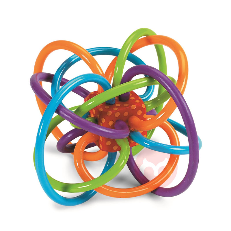 MANHATTAN TOY American Manhattan Ball Baby Colored Hand Rattle Ball Luar Negeri Asli Asli