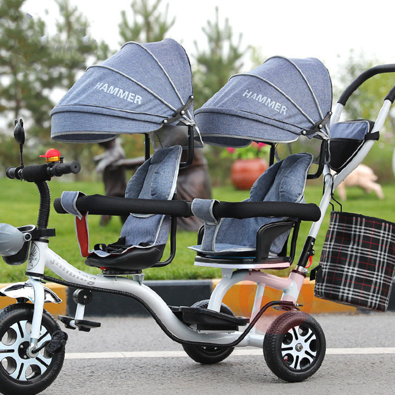 OEM Double three wheeled baby stroller