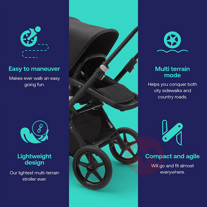 Bugaboo Dua dalam satu mobil yang nyaman dan otomatis melipat baby stroller