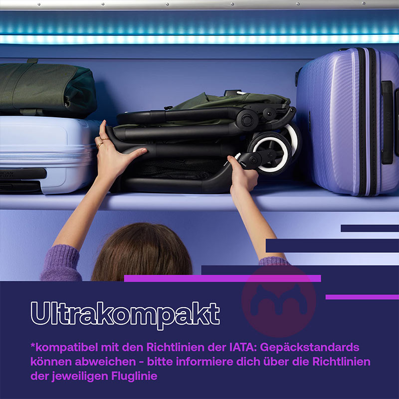 Bugaboo Light one hand folding blue baby stroller