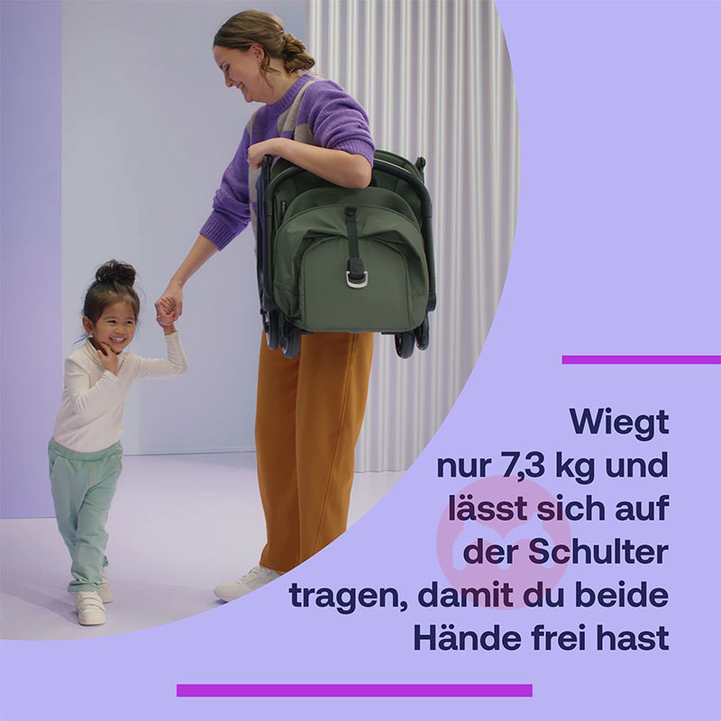 Bugaboo Light one hand folding blue baby stroller