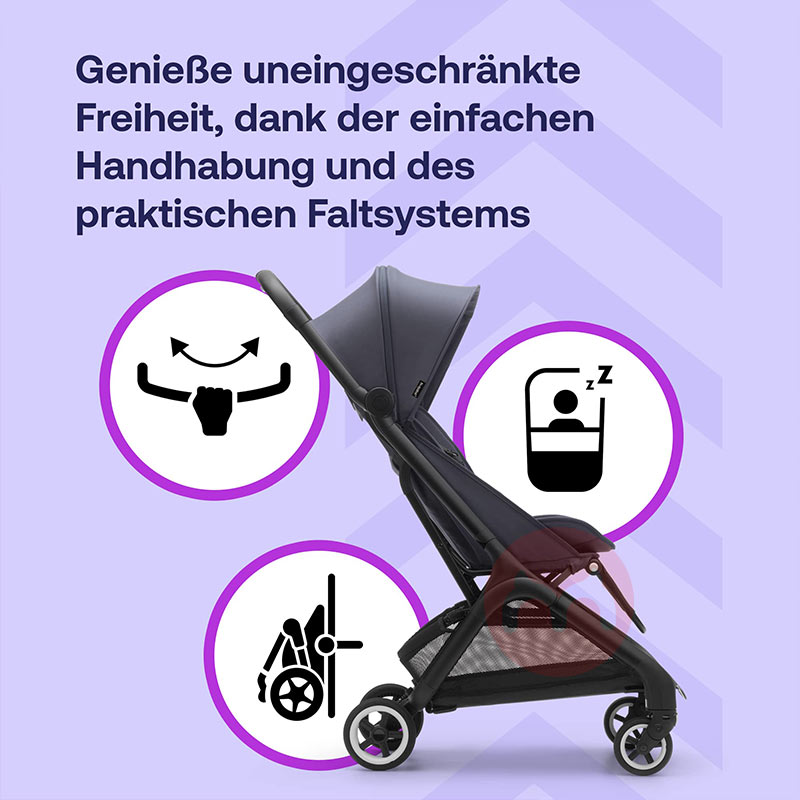 Bugaboo Light one hand folding blue baby stroller