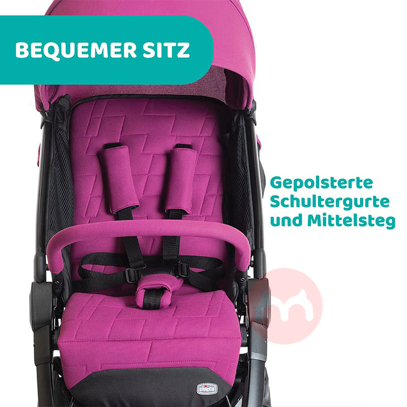 Chicco Pengendali bayi ungu merah muda yang bisa dilipat ultra cahaya