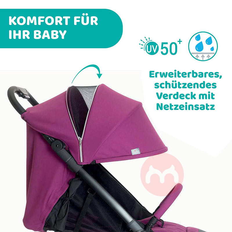 Chicco Pengendali bayi ungu merah muda yang bisa dilipat ultra cahaya