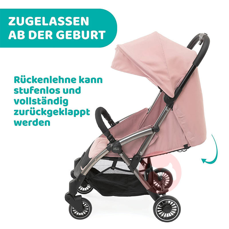 Chicco satu tombol melipat pengatur bayi merah muda stroller