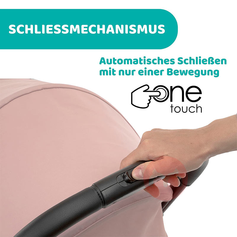 Chicco satu tombol melipat pengatur bayi merah muda stroller