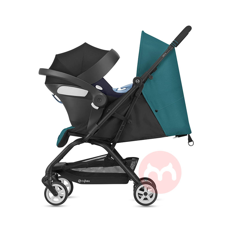 Satu tombol melipat mobil bayi biru sungai