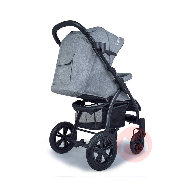 Pandangan tinggi roda besar baby stroller