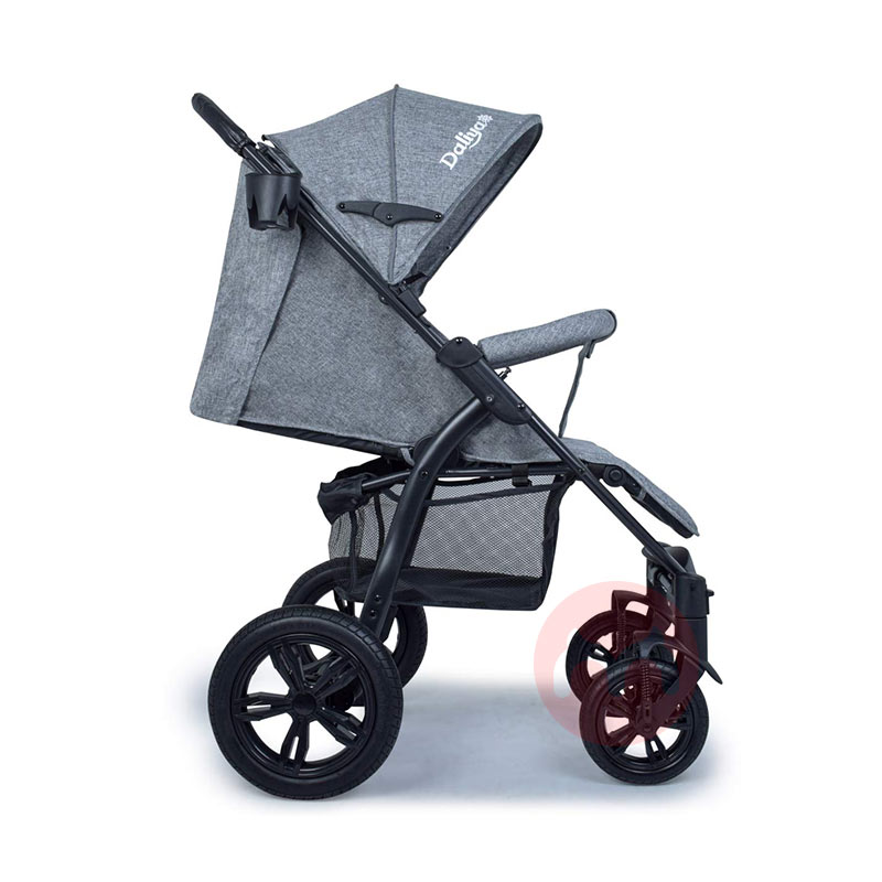 Pandangan tinggi roda besar baby stroller