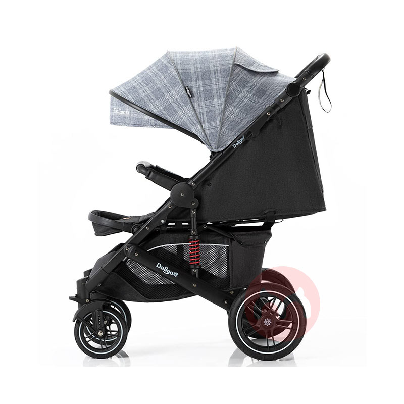Daliya Dua cara berputar pola abu-abu baby stroller