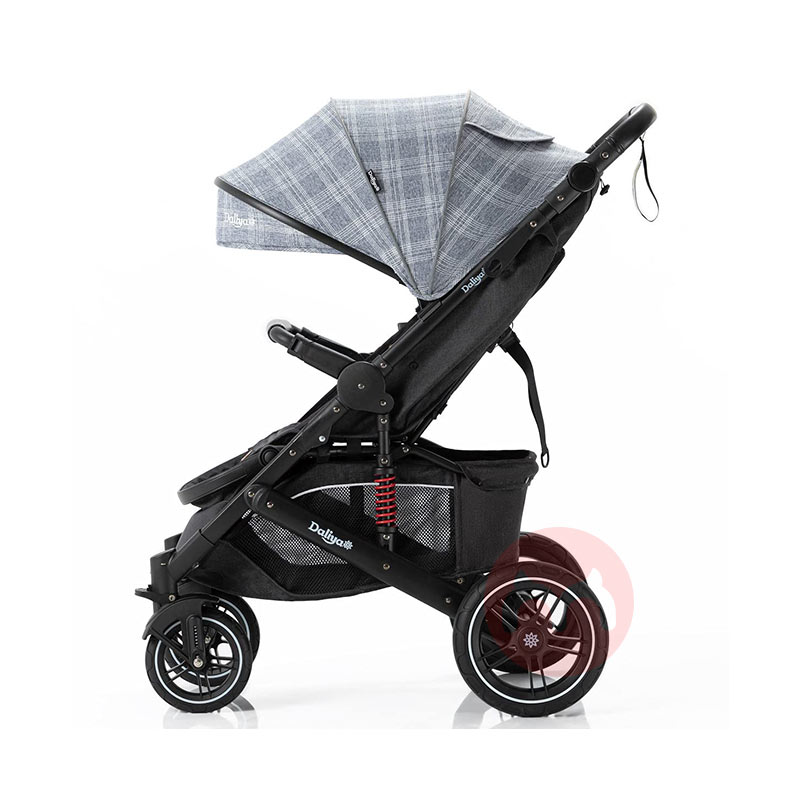 Daliya Dua cara berputar pola abu-abu baby stroller