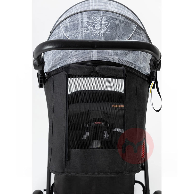Daliya Dua cara berputar pola abu-abu baby stroller