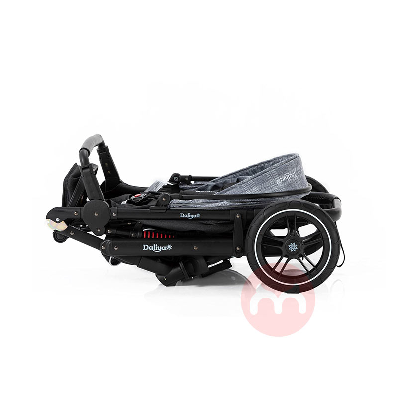 Daliya Dua cara berputar pola abu-abu baby stroller