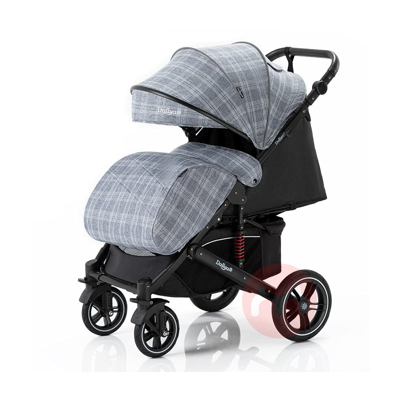 Daliya Dua cara berputar pola abu-abu baby stroller