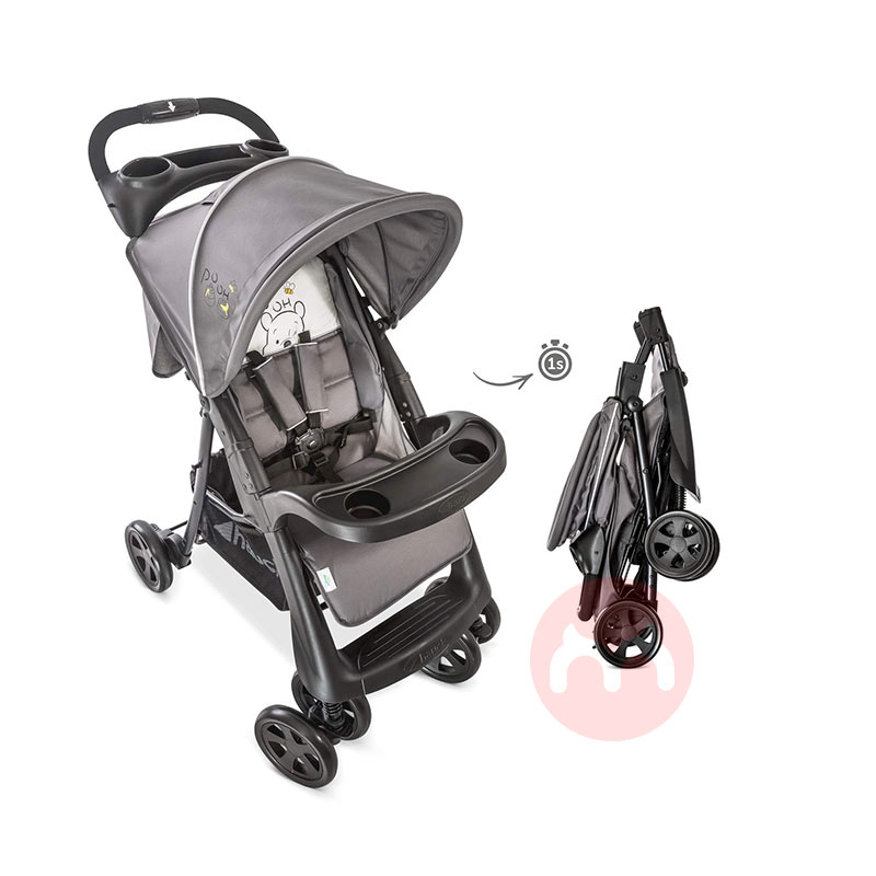 Hauck One hand folding portable Winnie Bear stroller